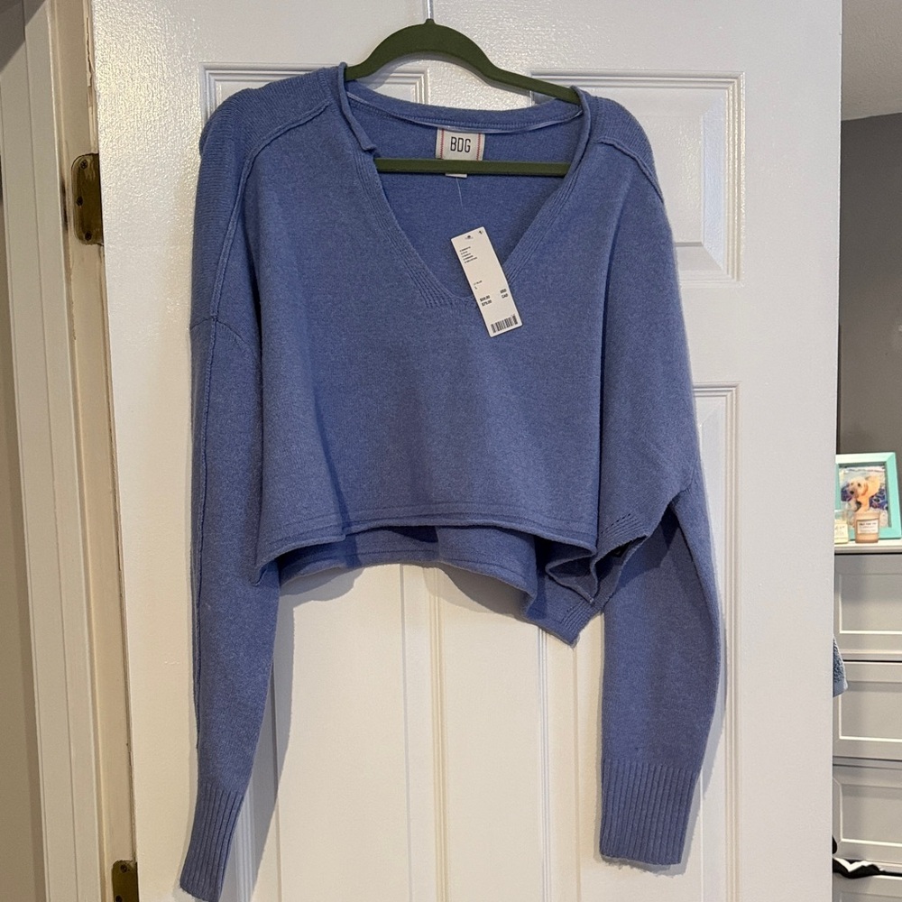 BDG Indigo Cropped Pullover